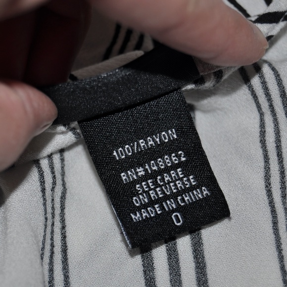 TORRID Black+White Striped Surplice Top [E1] - Picture 8 of 8